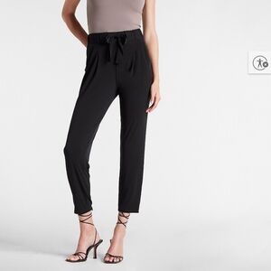 Express Mid Rise Sash Tie Paperbag Ankle Pant